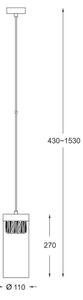 Zuma Line P0389-01D-F7AC - Krištáľový luster na lanku GEM 1xG9/28W/230V