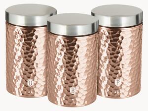 Úložné dózy na potraviny z nehrdzavejúcej ocele Metallic Line Rose Gold Edition, 3 ks