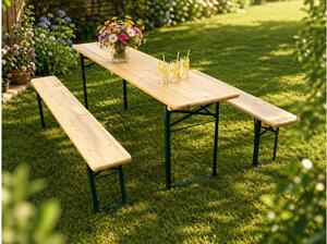 Pivný set PREMIUM 220x50cm - masív borovice - stôl + lavice