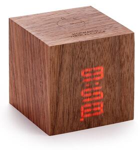Budík z orechového dreva Gingko Cube Plus