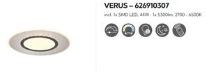 Stropné svietidlo VERUS Nickel, LED44W, 2700 - 6500K, D49cm