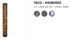 Stojatá lampa TACO Black/Gold, LED8W, 3000K