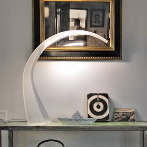 Kartell stolová LED lampa Taj, biela, 62 cm, plast