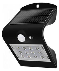 LED Solárne nástenné svietidlo so senzorom LED/1.5W/3,7V IP65 čierna