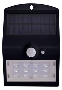 LED Solárne nástenné svietidlo so senzorom LED/1.5W/3,7V IP65 čierna