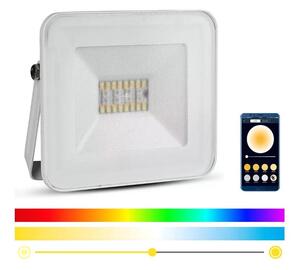 LED RGB Inteligentný stmievateľný RGB reflektor LED/20W/230V IP65 biela