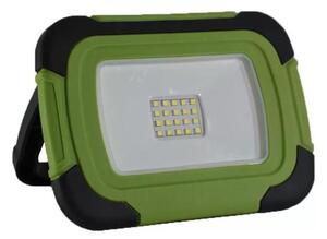 LED Nabíjací reflektor SAMSUNG CHIP LED/10W/3,7V IP44 4000K 3600 mAh zelená