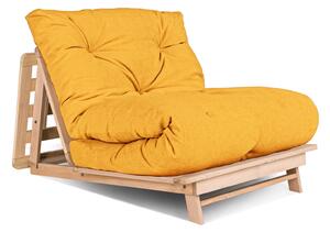 MarLiving Rozkladacie kreslo LAYTI 02 90 cm z masívu/žltá