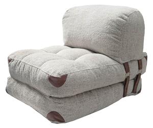 Hanah Home Rozkladacie kreslo Kadife Teddy sivé