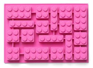 Ružová silikónová forma na ľad v tvare dielika LEGO®