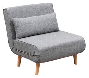 Hanah Home Rozkladacie kreslo Single Folde sivé