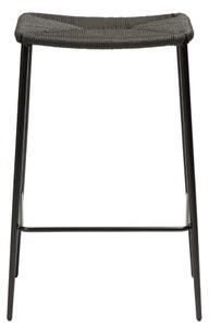 Čierna barová stolička s oceľovými nohami DAN-FORM Stiletto, výška 68 cm
