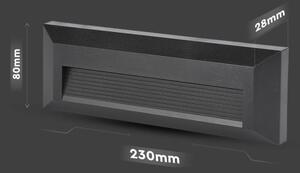 LED Vonkajšie schodiskové svietidlo LED/3W/230V IP65 3000K čierna