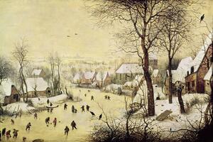 Obrazová reprodukcia Winter Landscape with Skaters and a Bird Trap, Pieter the Elder Bruegel