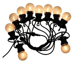 LED Vonkajšia reťaz STRING 5m 10xLED/0,4W/24/230V 3000K IP44
