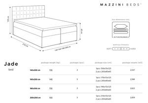 Béžová dvojlôžková posteľ Mazzini Beds Jade, 160 x 200 cm