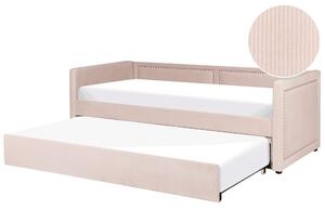 Jednolôžková posteľ 200 x 90 cm Mimza (ružová). Vlastná spoľahlivá doprava až k Vám domov. 1081413
