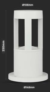 LED Vonkajšia lampa LED/10W/230V 25cm 4000K IP65 biela