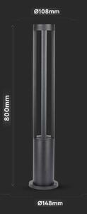 LED Vonkajšia lampa LED/10W/230V 80cm 6400K IP65 čierna
