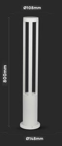 LED Vonkajšia lampa LED/10W/230V 80cm 4000K IP65 biela