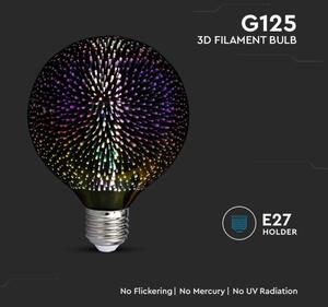 LED 3D Dekoračná žiarovka FILAMENT G125 E27/4W/230V 3000K
