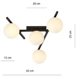 Stropné svietidlo SMART 4xE14/10W/230V čierna/biela