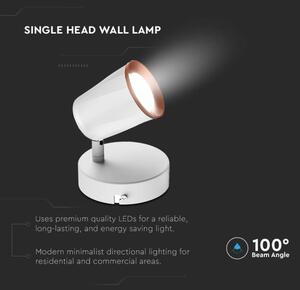 LED Nástenné bodové svietidlo LED/5W/230V 4000K biela