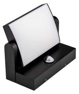 LED Vonkajšie nástenné svietidlo so senzorom LED/17W/230V 3000K IP65 čierna
