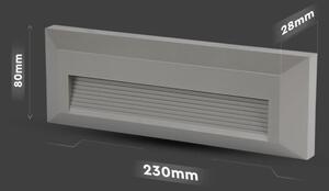 LED Vonkajšie schodiskové svietidlo LED/3W/230V 4000K IP65 šedá