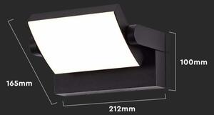 LED Vonkajšie nástenné svietidlo LED/17W/230V 3000K IP65 čierna