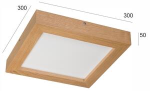 Brilagi-LED Stmievateľné svietidlo WOODY FRAME LED/24W/230V dub 30x30 cm IP44 + DO
