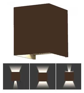LED Vonkajšie nástenné svietidlo LED/11W/230V 3000K IP65 hnedá