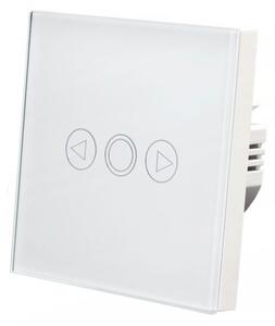 Dotykový sklenený bezdrôtový vypínač 9618 - biely