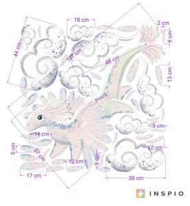 INSPIO-textilná prelepiteľná nálepka - Nálepka na stenu - Lietajúci drak Aeris