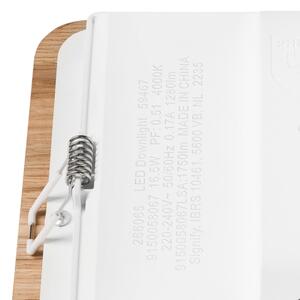 LED Podhľadové svietidlo WOODY SPOT LED/17W/230V 3000K dub 18,5x18,5 cm