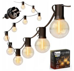 LED Vonkajší dekoratívny reťazec 25xE12/1W/230V 17,5 m IP65 čierna