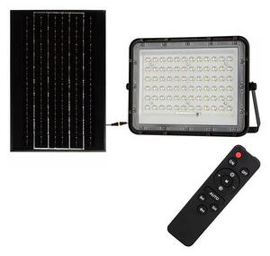 LED Vonkajší solárny reflektor LED/15W/3,2V IP65 4000K čierna + DO