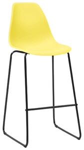 Barové stoličky 2 ks, žlté, plast