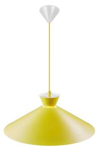 Závesné svietidlo s kovovým tienidlom, žlté, Ø 45 cm