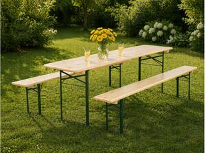 Pivný set STANDARD 220x50cm - masív smrek - stôl + lavice