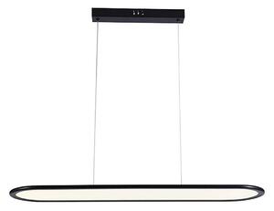 LED Luster na lanku LED/24W/230V 3000K čierna