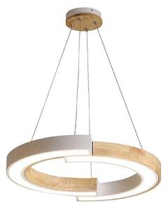 LED Luster na lanku LED/32W/230V 4000K biela/drevo