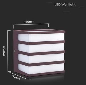 LED Vonkajšie nástenné svietidlo LED/8W/230V IP65 3000K hnedá