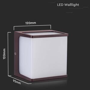 LED Vonkajšie nástenné svietidlo LED/8W/230V IP65 3000K hnedá
