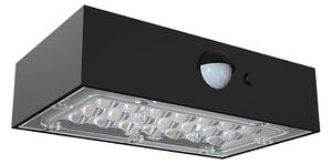 LED Solárne nástenné svietidlo so senzorom LED/3W/3,7V 3000K/4000K IP65 čierna