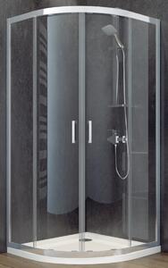 Besco Modern 185 sprchovací kút 90x90 cm polkruhová chromová lesklé/priehľadné sklo MP-90-185-C