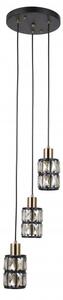 Italux PND-44236-3-BK-GD závesné stropné svietidlo Menfi | 3x40W E27