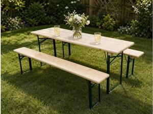 Pivný set STANDARD 200x50cm - masív smrek - stôl + lavice