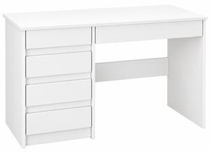 Písací stôl s 5 zásuvkami a úložným priestorom, model JY-250825, rozmer 110 x 75 cm, biela farba