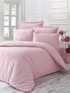Obliečky damaškové ružové TiaHome - 1x Vankúš 90x70cm, 1x Paplón 140x200cm